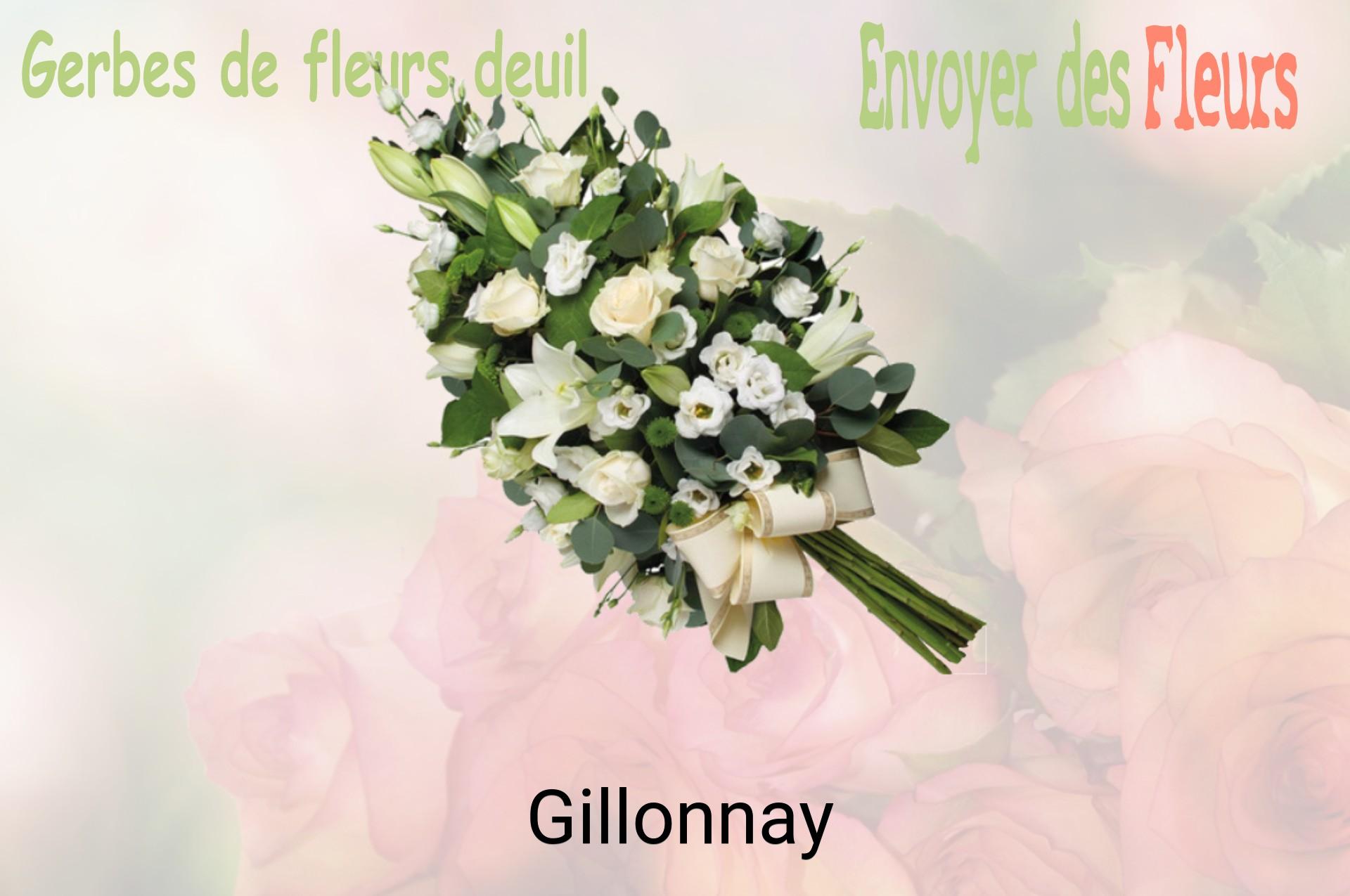 Gerbe de fleurs de deuil livrée à Gillonnay